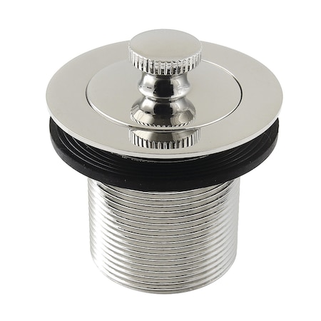 Kingston Brass 112 Lift and Turn Tub Drain with 134 Body Thread, Polished Nickel DLT17PN